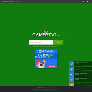 Xbox Gamertag Availability Checker - Gamertag.net