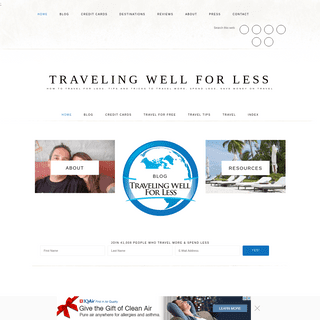 A complete backup of travelingwellforless.com