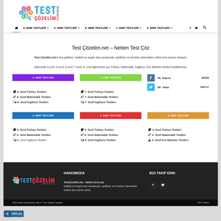 Test Çözelim.net - Netten Test Çöz - İnteraktif / Online Test Soruları