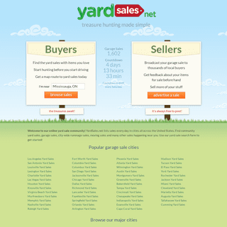 Find Yard Sales & Garage Sales | Add your sale FREE | YardSales.net