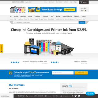 Cheap Ink Cartridges & Printer Ink from $2.99 @ CompAndSave