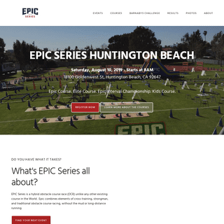 Epic Series Obstacle Race - More Obstacles. Less Running.