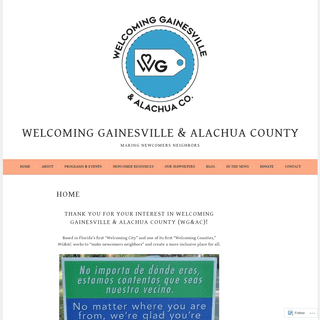 Welcoming Gainesville & Alachua County – Making Newcomers Neighbors
