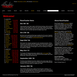 RuneTracker - RuneScript's Hiscores Tracker