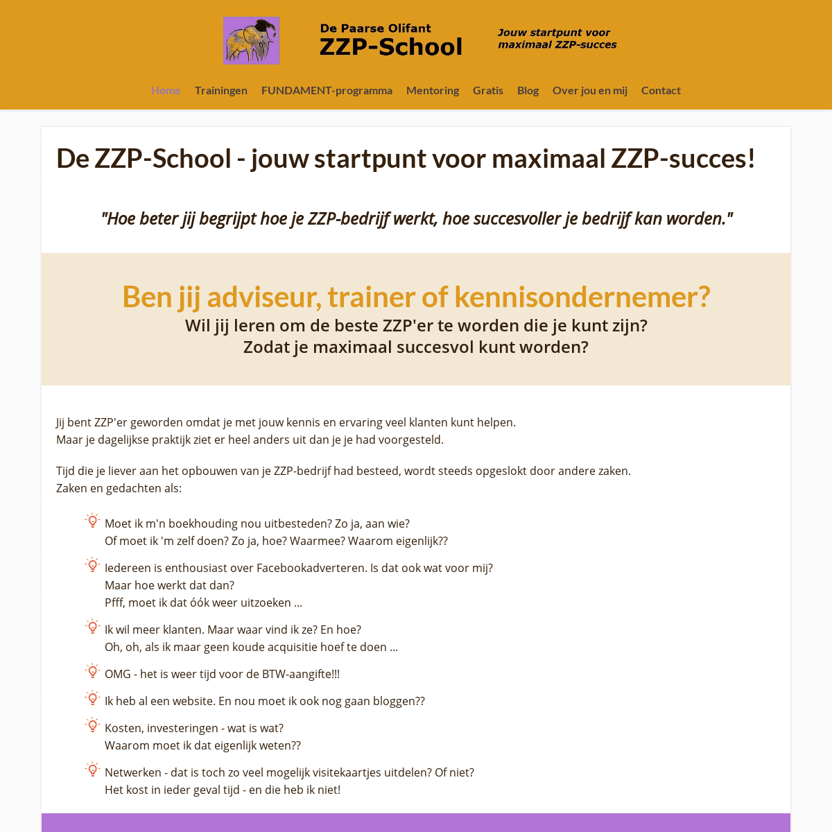 A complete backup of zzp-school.nl