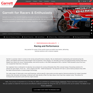 Racing & Performance, Tuning Engines ▷Garrett Motion Turbo® Boosting