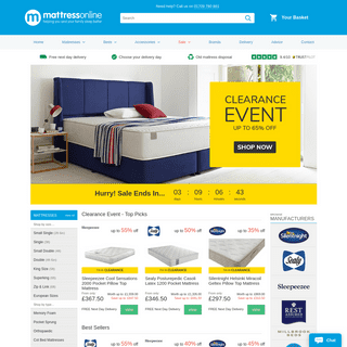 Mattress Online - 70% off Mattresses & Beds - Free Next Day Delivery