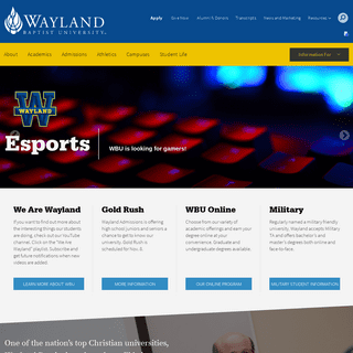 Christian Universities & Higher Education | Wayland Baptist University  - Wayland Baptist University