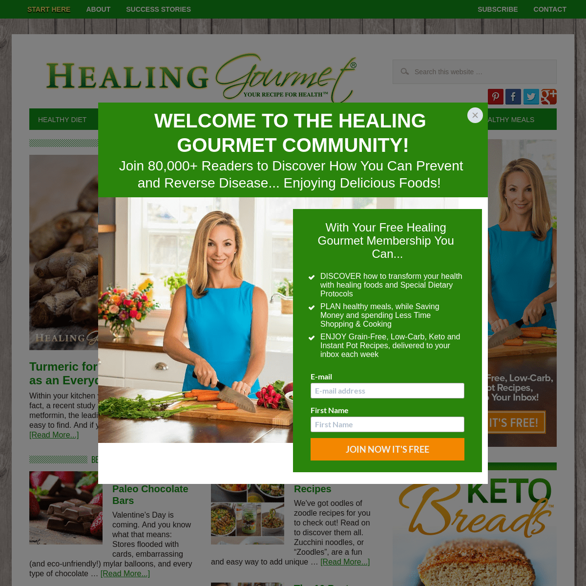 Healing Gourmet - Meal plans, diet plans and recipes for healthy eating, diabetes and weight loss.