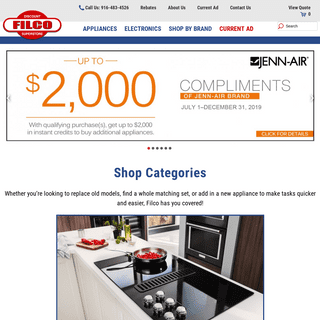 Filco Superstore Appliances and Electronics in Sacramento and Lincoln CA
