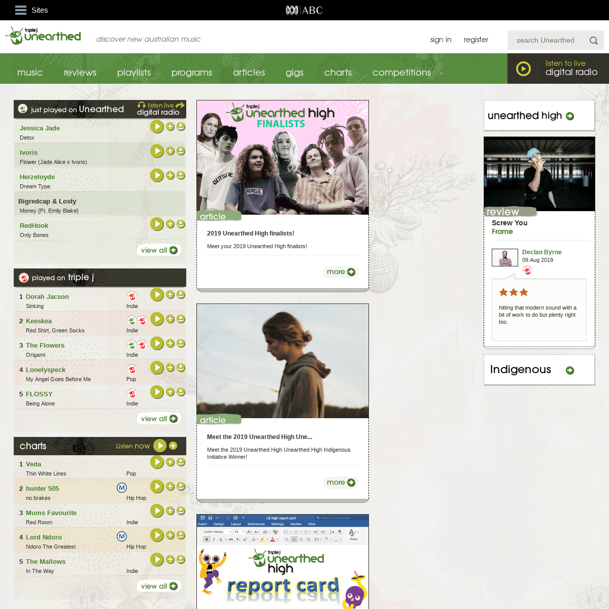 Home | triple j Unearthed