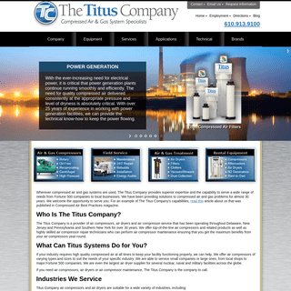 Compressed Air & Gas Equipment, Service & Repair | The Titus CompanyThe Titus Company