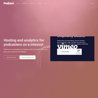 Simple-to-use podcast hosting and analytics