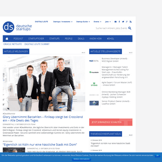 deutsche-startups.de - News zu Startups, Venture Capital und digitalen Jobs