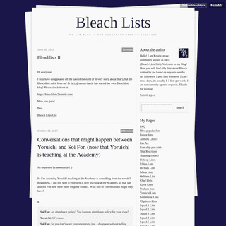 Bleach Lists