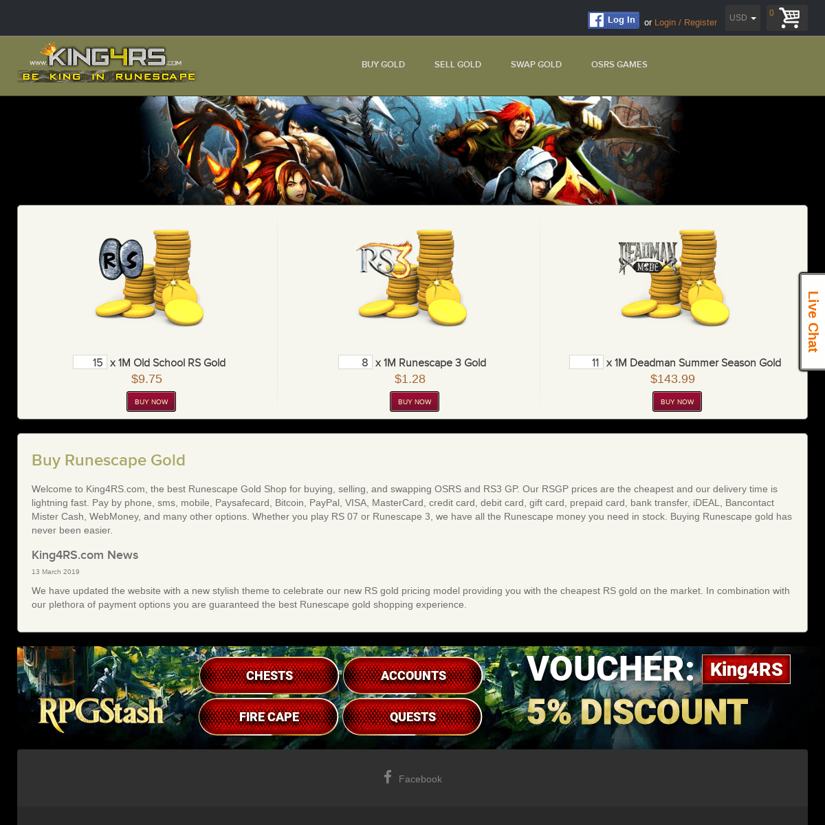 Buy Runescape Gold - RSGP For Sale - King4rs Team