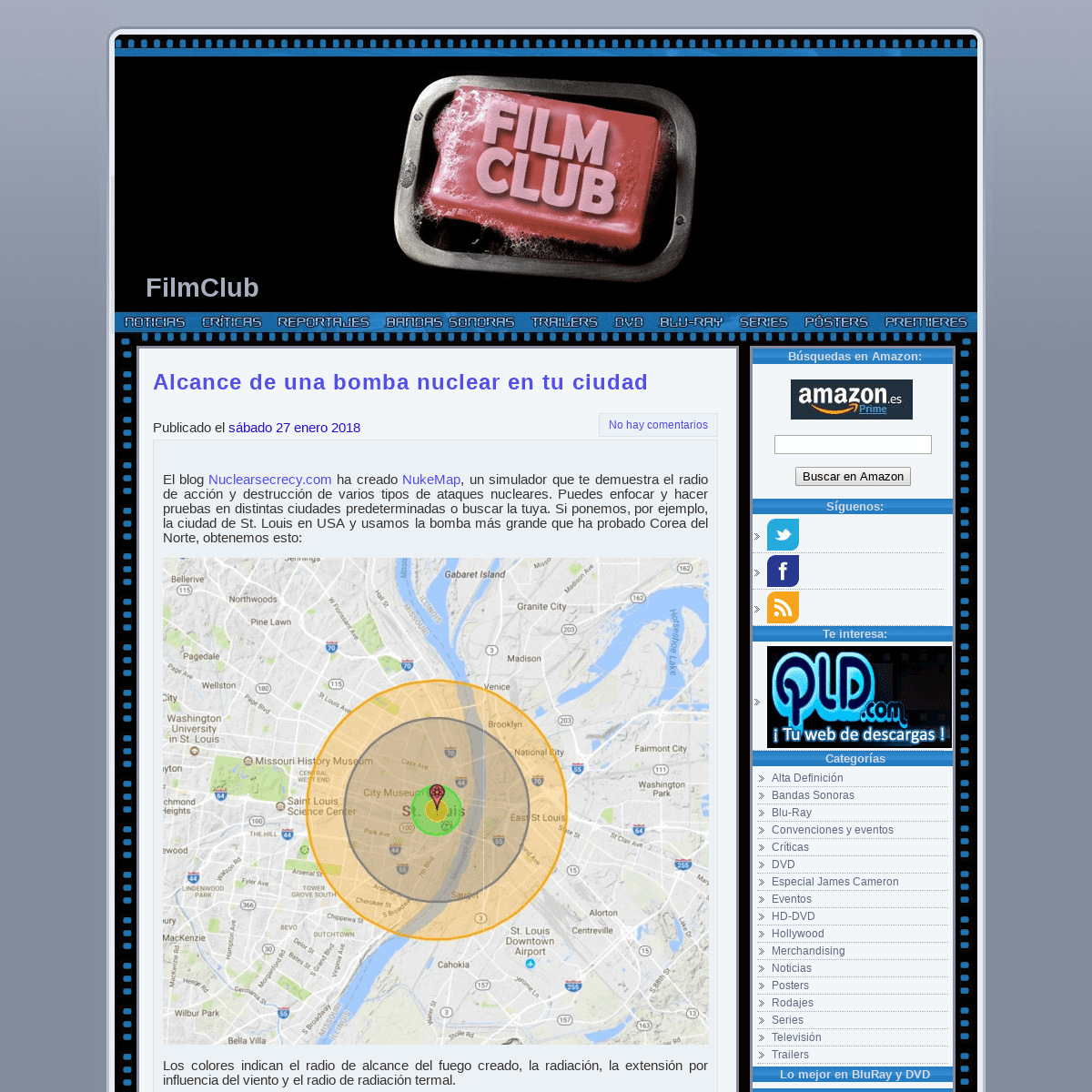 Alcance de una bomba nuclear en tu ciudad | FilmClub
