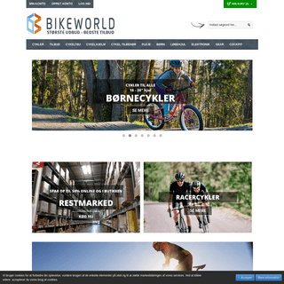 Cykelhandler, MTB, Racercykel, elcykler og cykelbeklædning | Bikeworld