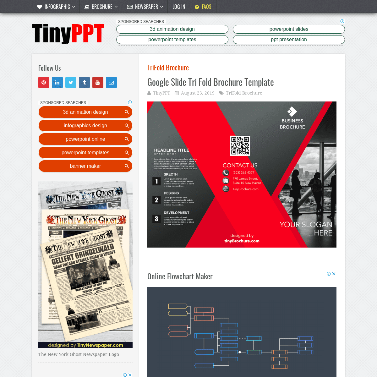 TinyPPT: Smart Art Infographic Brochure Newspaper Template