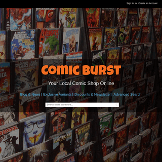 Comic Burst - Your Online Local Comic Shop