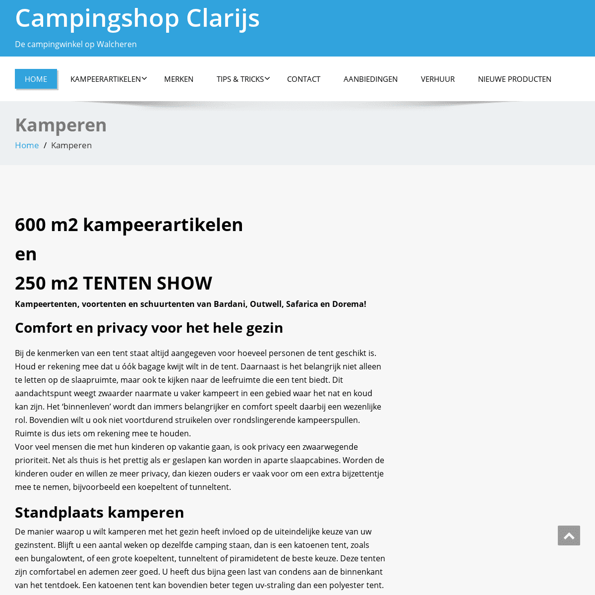 Kamperen â€” Campingshop Clarijs