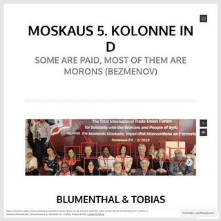 Moskaus 5. Kolonne in D – Some are paid, most of them are morons (Bezmenov)