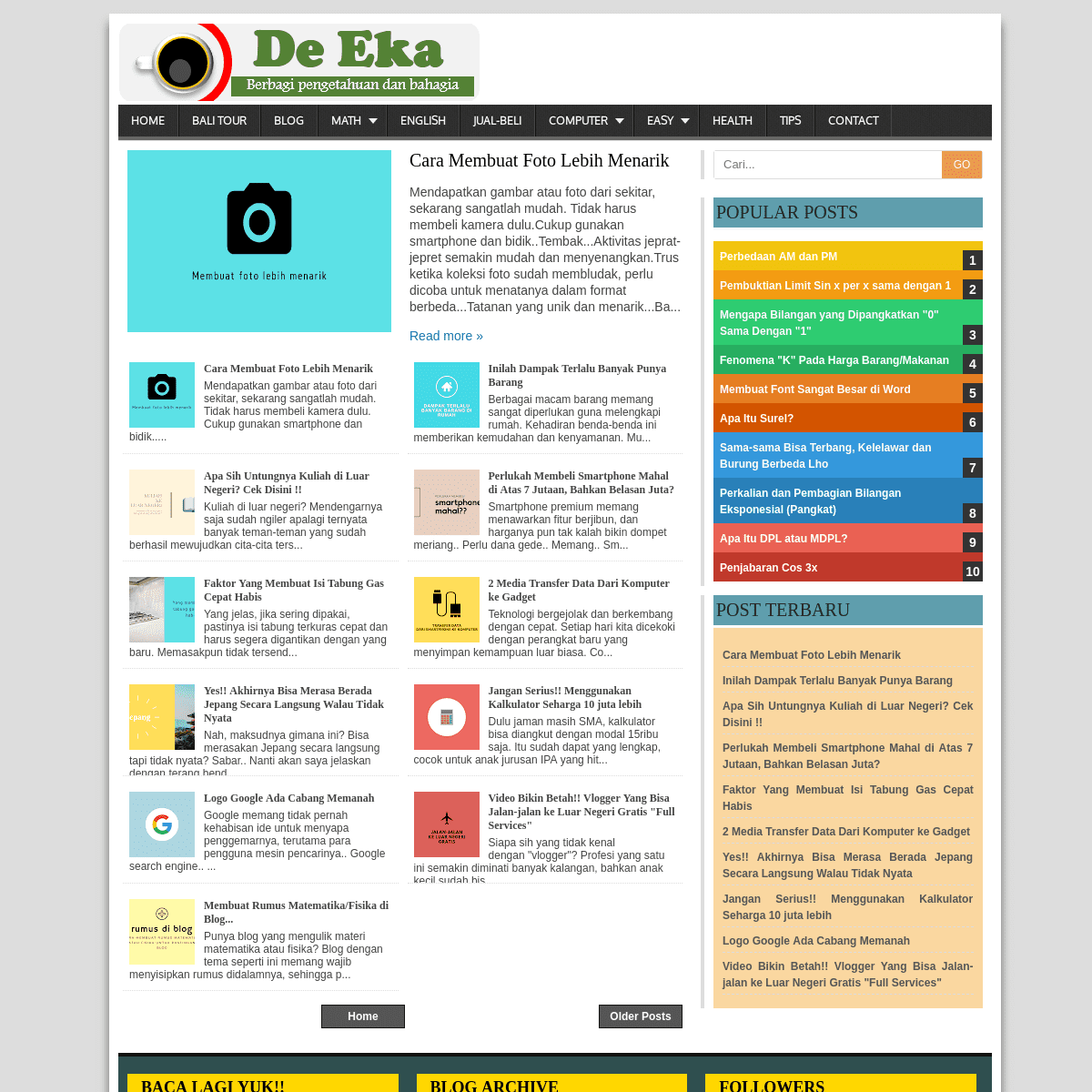 De Eka | Berbagi Pengetahuan