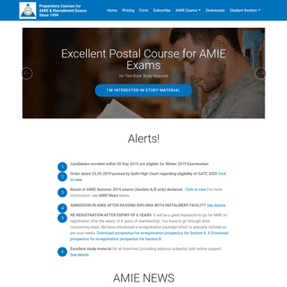 AMIE Admission and Study Material for AMIE Exams