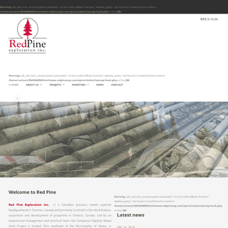 Homepage - Red Pine Exploration inc.