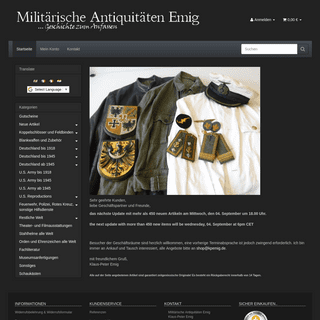 Militärische Antiquitäten Emig