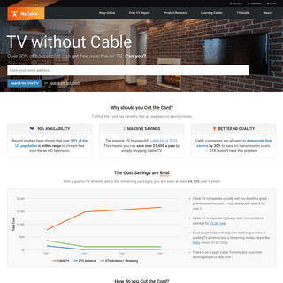 Cut the Cord / Cable TV Alternatives / Cord Cutting Guide - NoCable