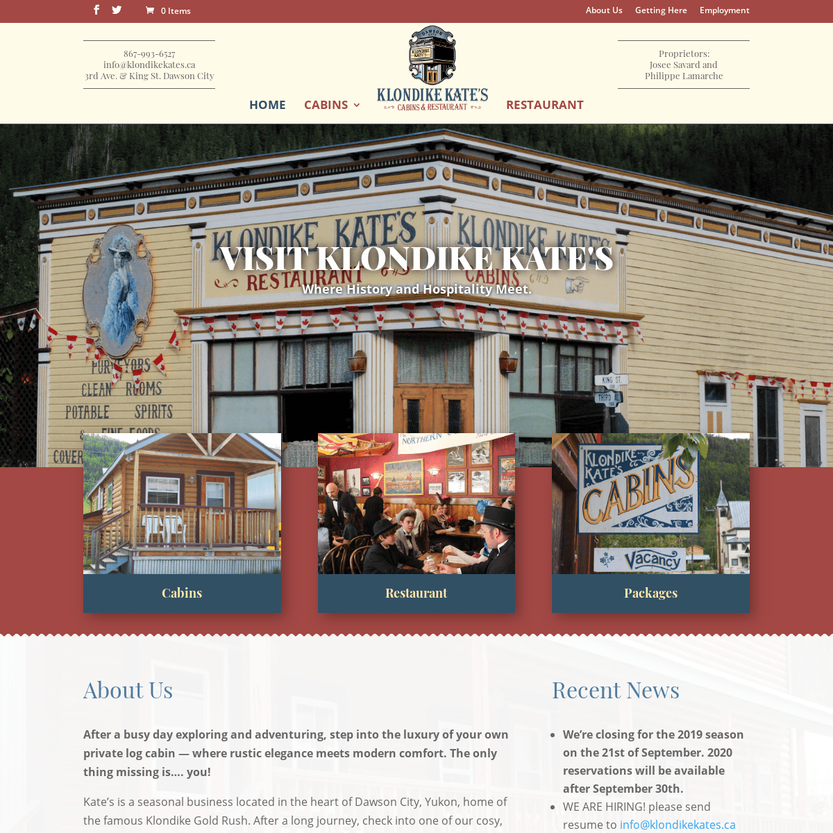 Klondike Kates - Dawson City Cabin Rentals - Yukon Accommodations | Centrally located in Dawson City with upscale Cabin rentals