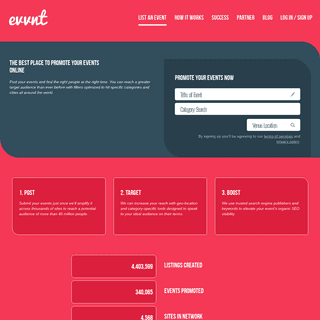 Evvnt - The Best Place To Promote Your Event Online