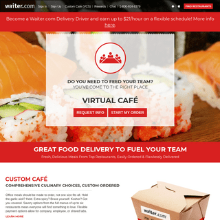 Restaurant to Office Food Delivery for Corporate Catering | Waiter.com