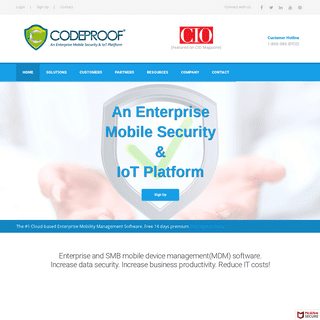 Codeproof - Cloud Enterprise Mobility Management Software | EMM | MDM | UEM | BYOD 