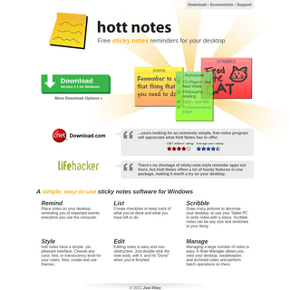 hott notes - the free desktop sticky notes