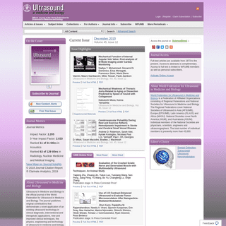 Home Page- Ultrasound in Medicine and Biology