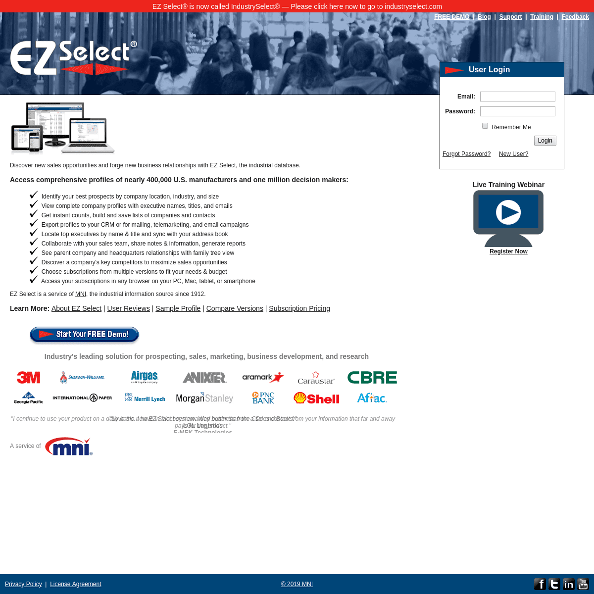 EZ Select® - Profiles of 400,000 U.S. Manufacturers & One Million Executives - Sales Prospecting Tool