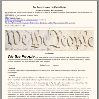 Constitution for the United States - We the People