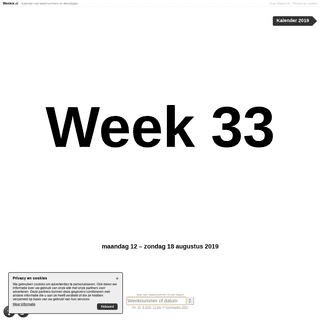 Weeknr.nl | Welke week is het?