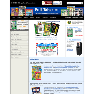 Pull Tabs and Other Games- Pull Tabs, Seal Cards, Jar Tickets, Coin Boards, and More from Pull-Tabs.Com