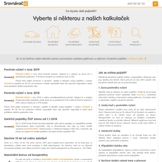 Srovnávač.cz - online srovnání pojištění: Povinné ručení a havarijní pojištění. Pojištění domácnosti