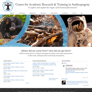 Home | Center for Academic Research and Training in Anthropogeny (CARTA)