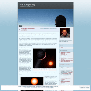Matt Burleigh's Blog | Musings of a depressed astronomer