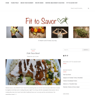 Fit To Savor – A Health and Fitness Journey