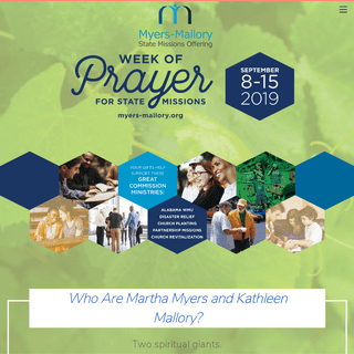 Home - Myers-Mallory State Missions Offering