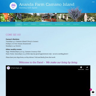 Ananda Farm Camano Island | Farming with Spirit!
