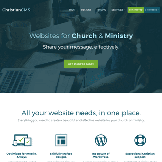 Church Website Design - Ministry Website Design | ChristianCMS.com