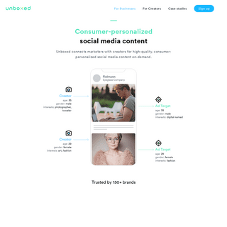 Consumer-personalized social media content - Unboxed