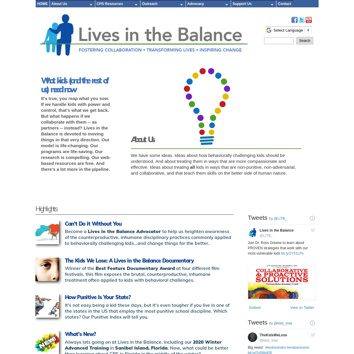 A complete backup of livesinthebalance.org